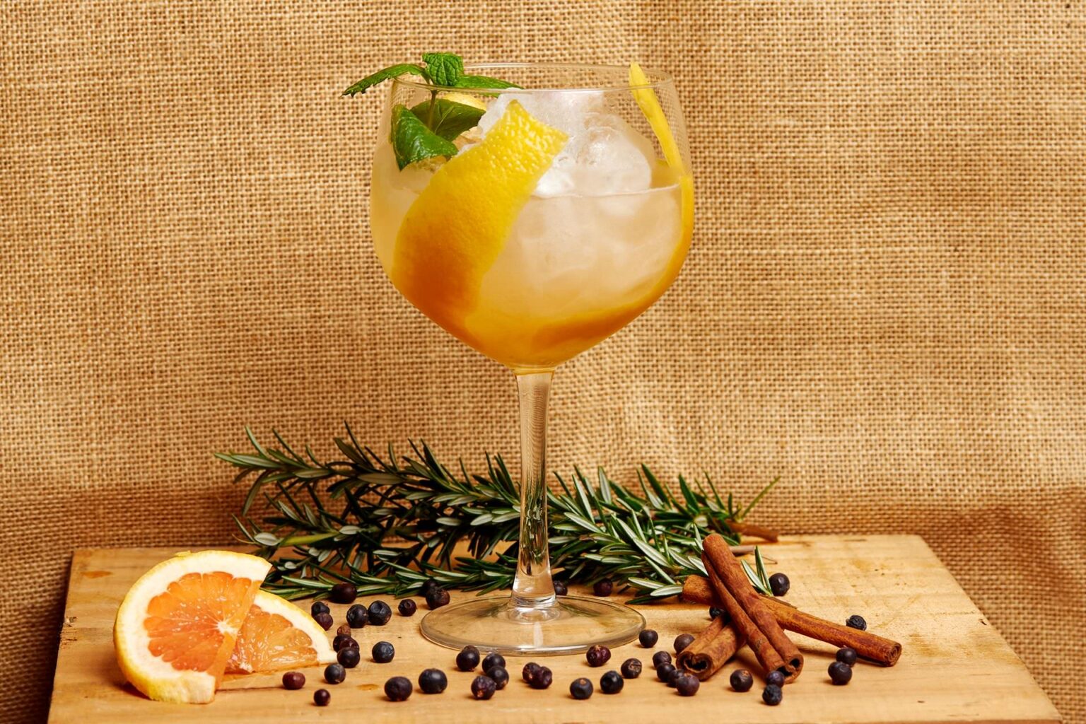 Fresh pink grapefruit Gimlet Mt Fyffe Distillery